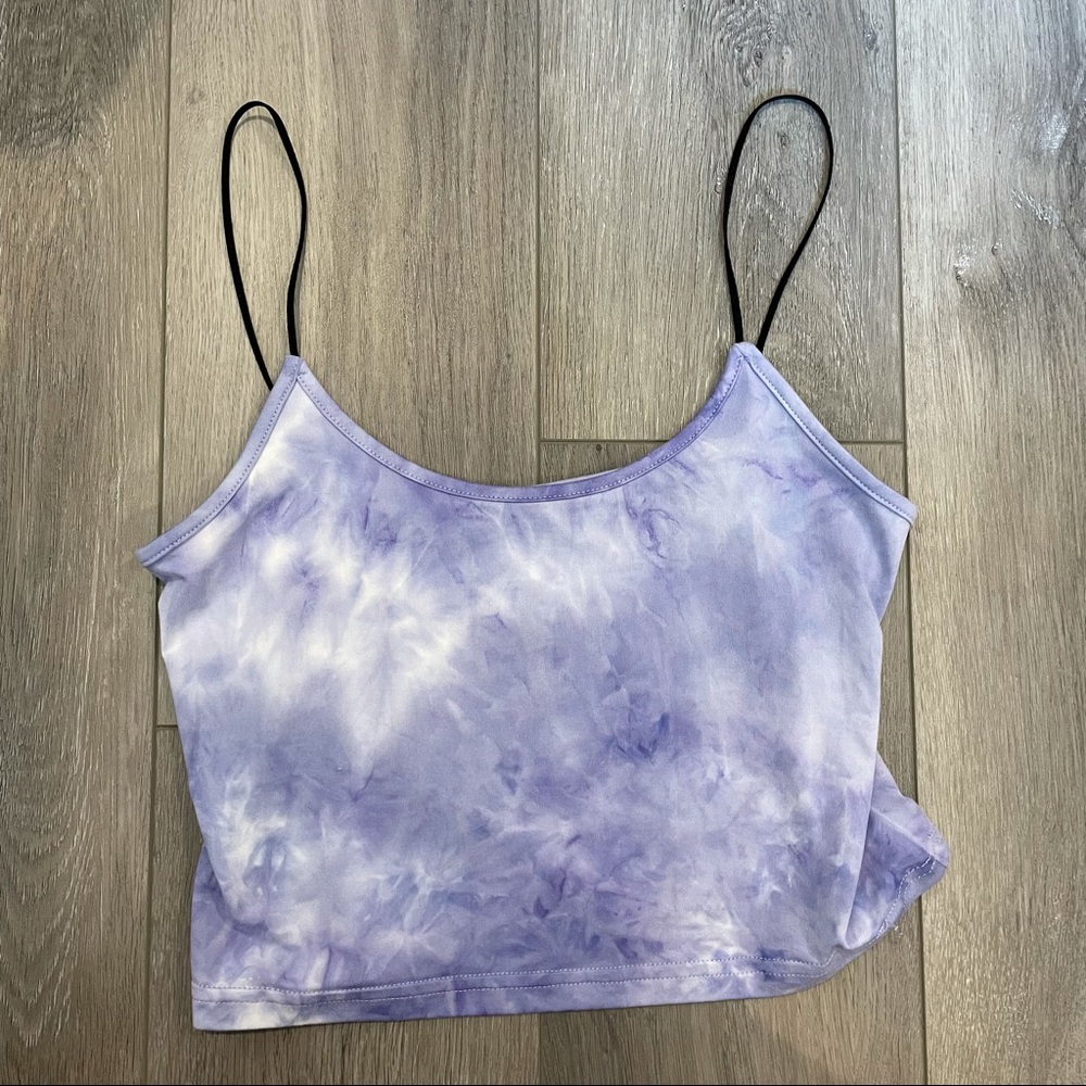 light purple tie die tank